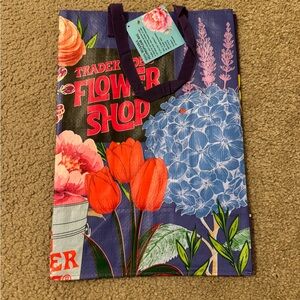 Trader Joe's Floral Tote Bag - Purple and Red